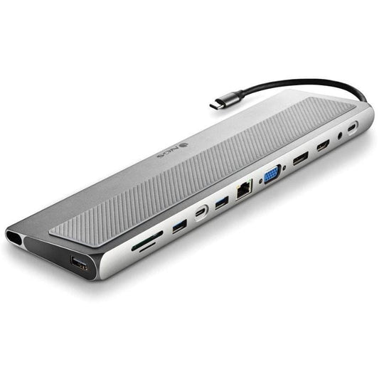 Docking USB Tipo-C NGS WonderDock 12 Pro
3xUSB
2xHDMI 4K
1xVGA
1xRJ45
1xLector de Tarjetas
1xJack 3.5
1xUSB Tipo-C PD
Gris