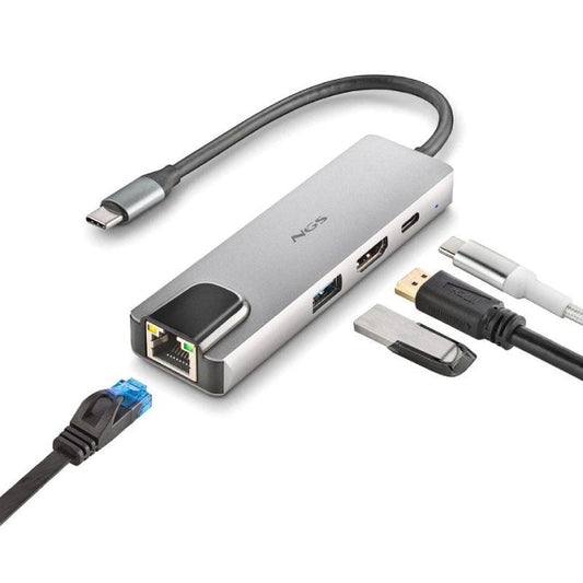 Docking USB Tipo-C NGS WonderDock Supra
1xUSB
1xUSB Tipo-C DP
1xHDMI 4K
1xRJ45
Gris