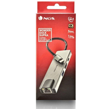 Docking USB Tipo-C NGS WonderDock Supra
1xUSB
1xUSB Tipo-C DP
1xHDMI 4K
1xRJ45
Gris