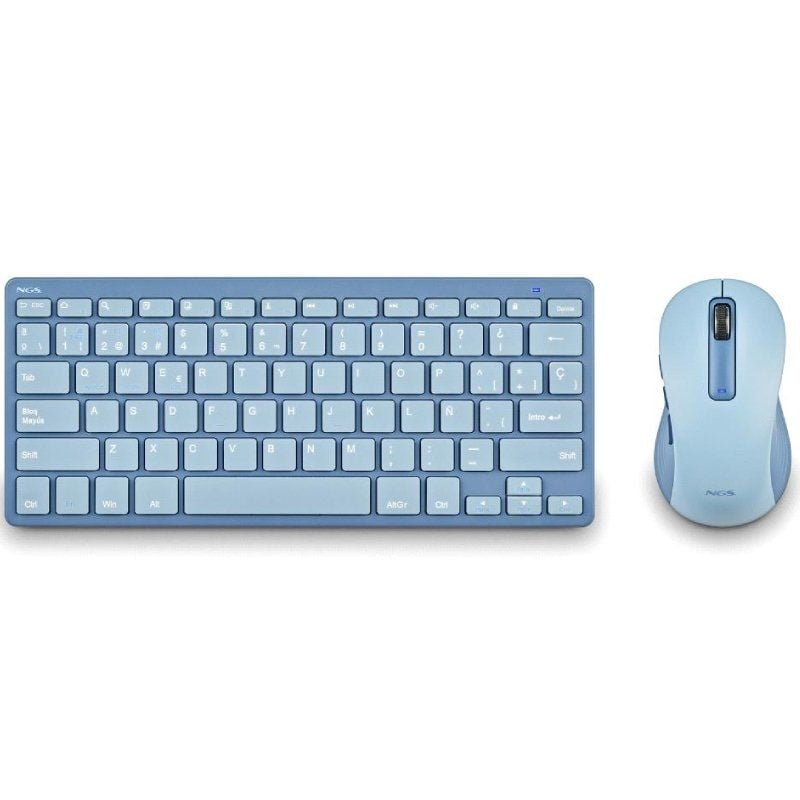 NGS KIT TECLADO Y RATON MULTIFUNCION RECARG AZUL