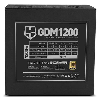 NOX HUMMER GDM1200W Fuente modular ATX3.1 80+GOLD