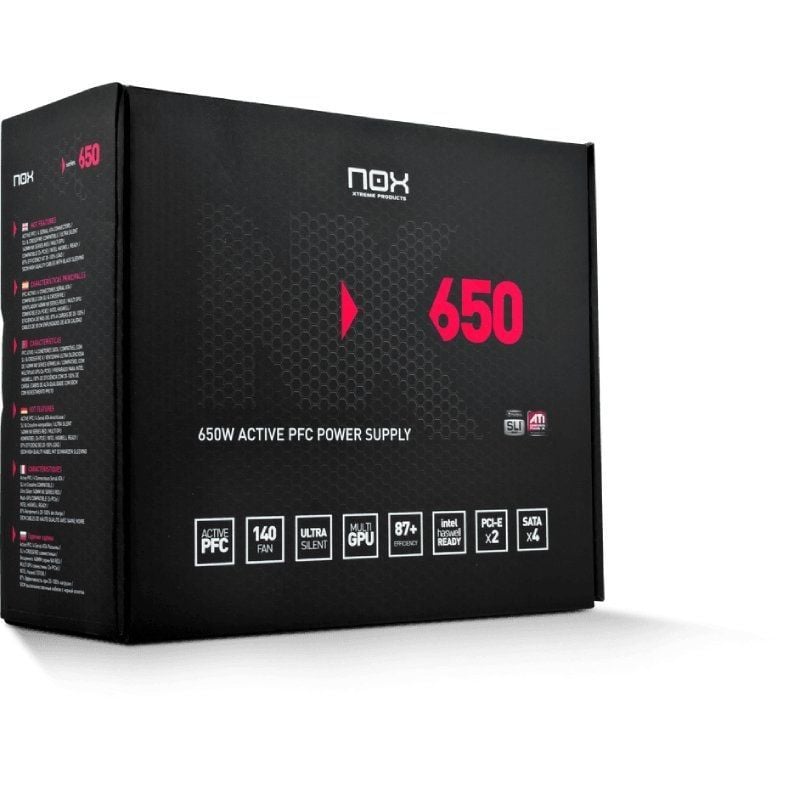 Fuente de Alimentación Nox NX
650W
Ventilador 14cm