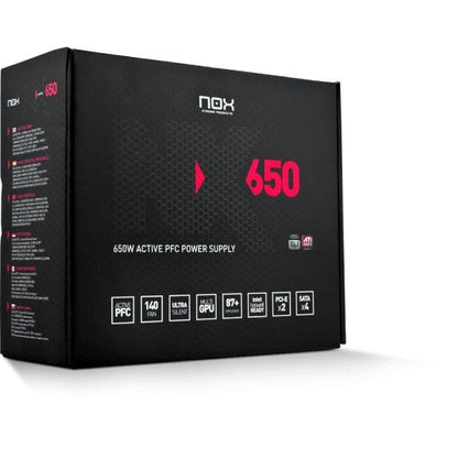 Fuente de Alimentación Nox NX
650W
Ventilador 14cm