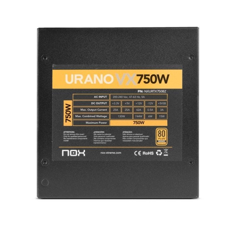 NOX Fuente Alimentación Urano VX 750W 80+ BRONZE