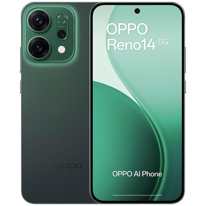 Smartphone Oppo Reno 14 12GB
512GB
6.59"
5G
Verde