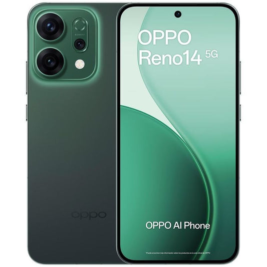 Smartphone Oppo Reno 14 12GB
512GB
6.59"
5G
Verde