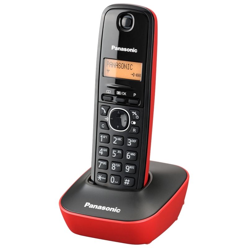 Teléfono Inalámbrico Panasonic KX-TG1611
Negro y Rojo