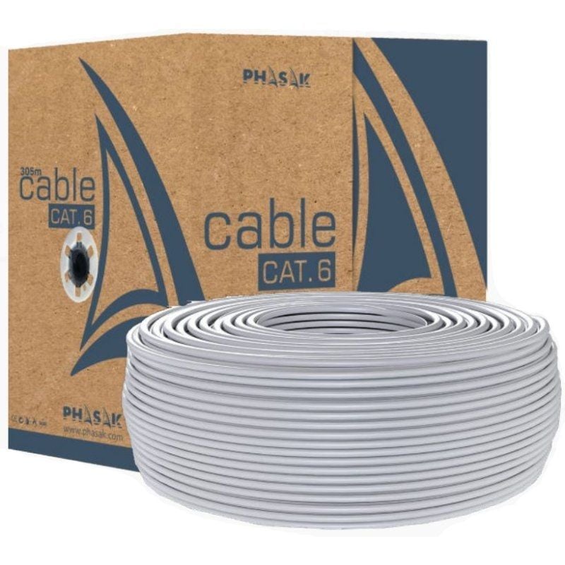 Bobina de Cable RJ45 UTP Phasak PHR 6100 Cat.6
100m