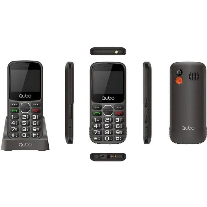 Teléfono Móvil Qubo X-230BKC 4G para Personas Mayores
Negro