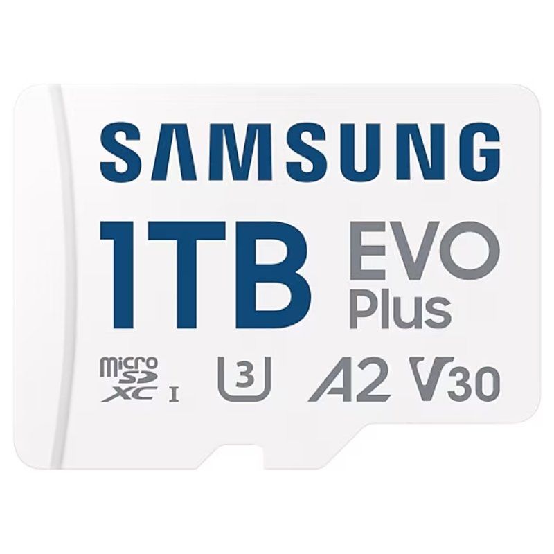 Tarjeta de Memoria Samsung EVO Plus 2024 1TB microSD XC con Adaptador
Clase 10
160MBs