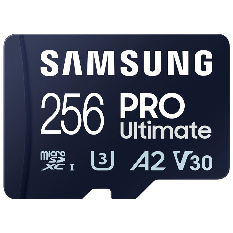 Tarjeta de Memoria Samsung Pro Ultimate 256GB microSD XC con Adaptador
Clase 10
200MBs