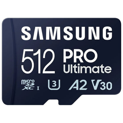 Tarjeta de Memoria Samsung Pro Ultimate 512GB microSD XC con Adaptador
Clase 10
200MBs