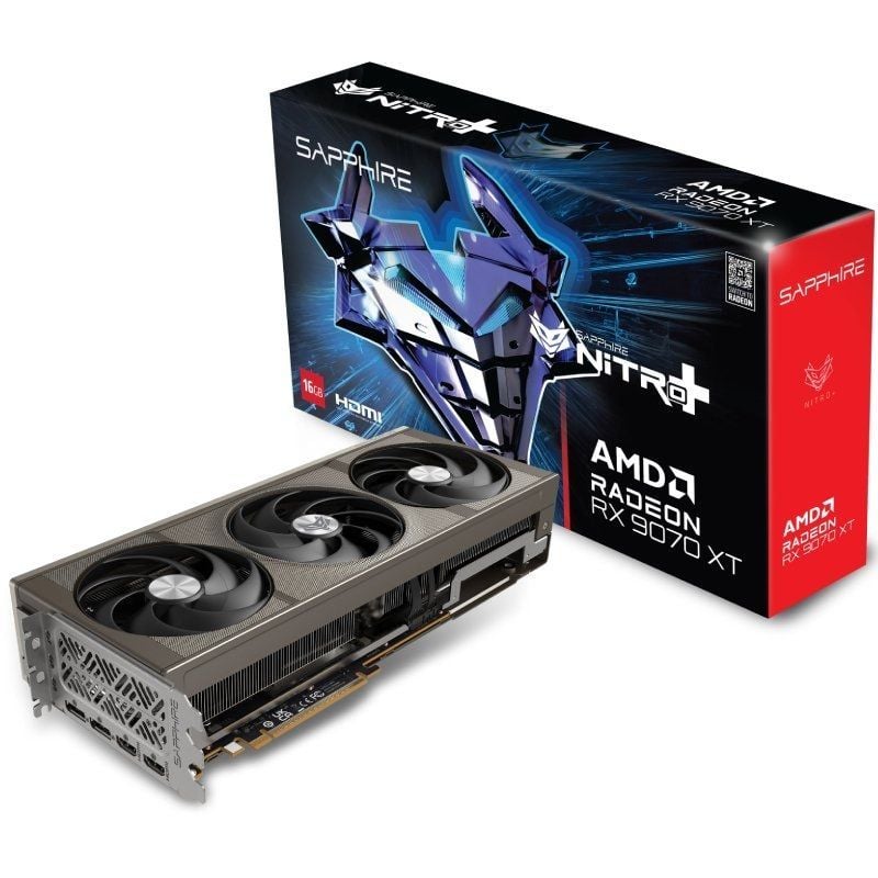 Tarjeta Gráfica Sapphire Nitro+ Radeon RX 9070 XT Gaming OC
16GB GDDR6