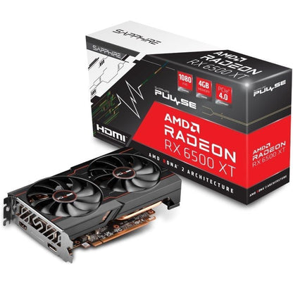 Tarjeta Gráfica Sapphire PULSE Radeon RX 6500 XT Gaming OC
4GB GDDR6