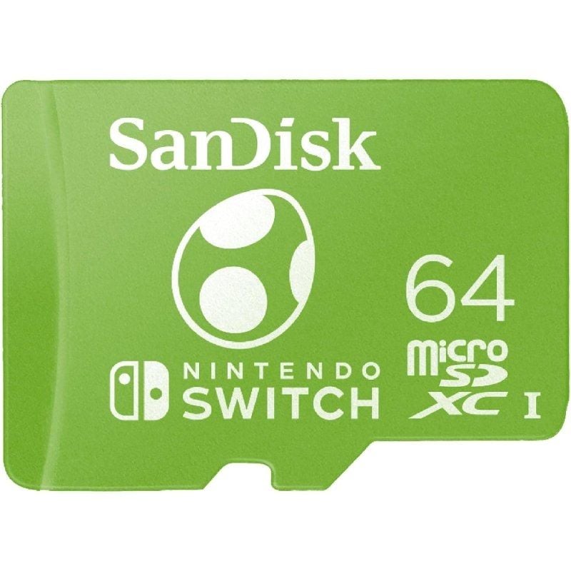Tarjeta de Memoria SanDisk Nintendo Switch 64GB microSD XC UHS-I
Clase 10
100MBs