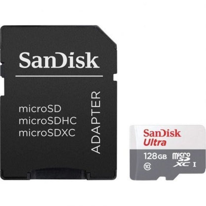 Tarjeta de Memoria SanDisk Ultra 128GB microSD XC con Adaptador
Clase 10
80MB/s