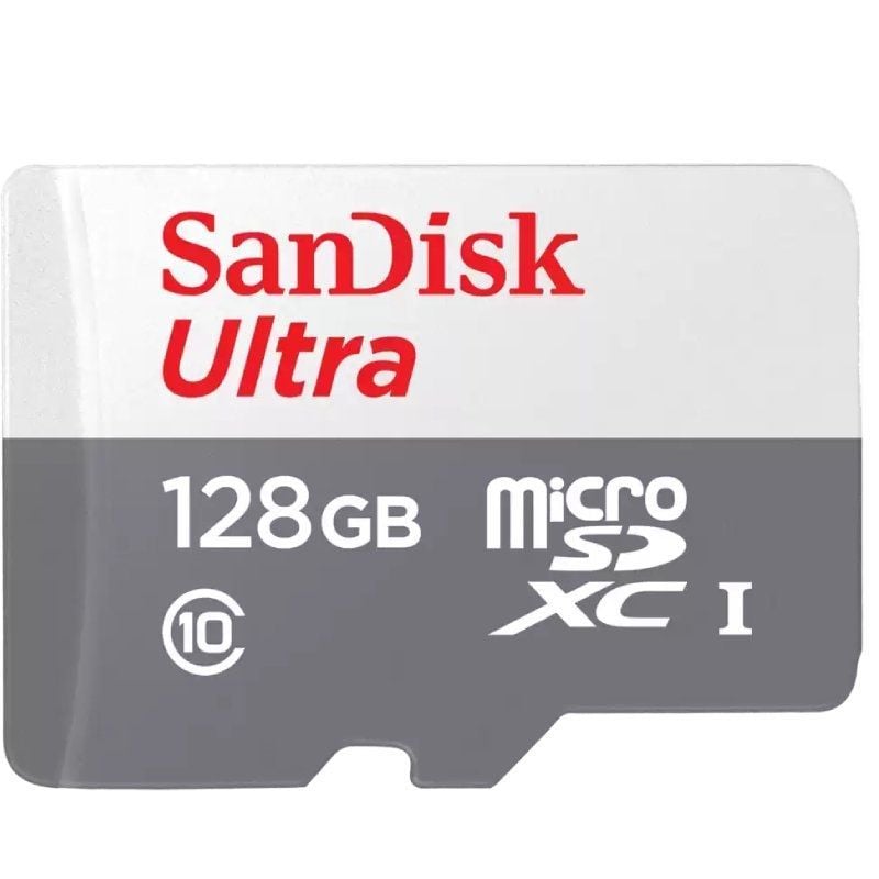 Tarjeta de Memoria SanDisk Ultra 128GB microSD XC con Adaptador
Clase 10
80MB/s