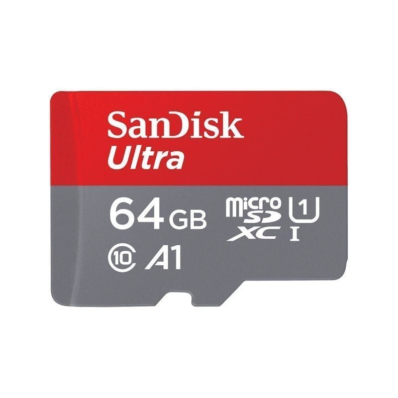Tarjeta de Memoria SanDisk Ultra 64GB microSD XC con Adaptador
Clase 10
140MBs