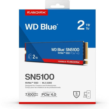WD Blue SN5100 SSD 2TB NVMe Gen4 6700MB-s