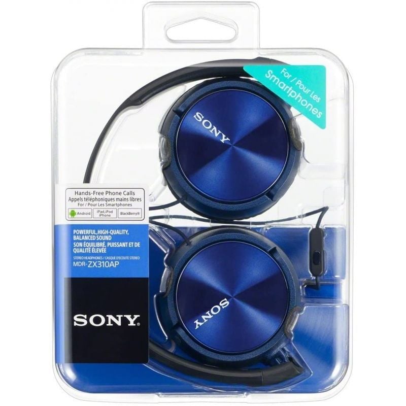 Auriculares Sony MDRZX310APL
con Micrófono
Jack 3.5
Azules