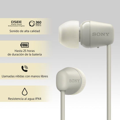 Auriculares Inalámbricos Intrauditivos Sony WI-C100
con Micrófono
Bluetooth
Beige