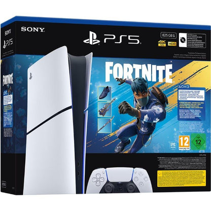 Consola Sony Playstation 5 - PS5 Slim Digital 825GB
Incluye Mando Dual Sense y Blunde Fortnite Flowering Chaos
Chassis E