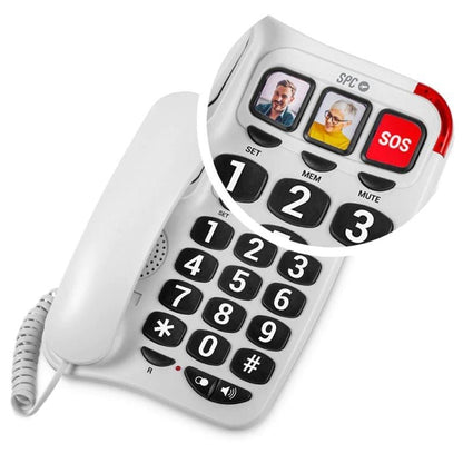 SPC 3295B Telefono CONFORT NUMBERS 2 Blanco