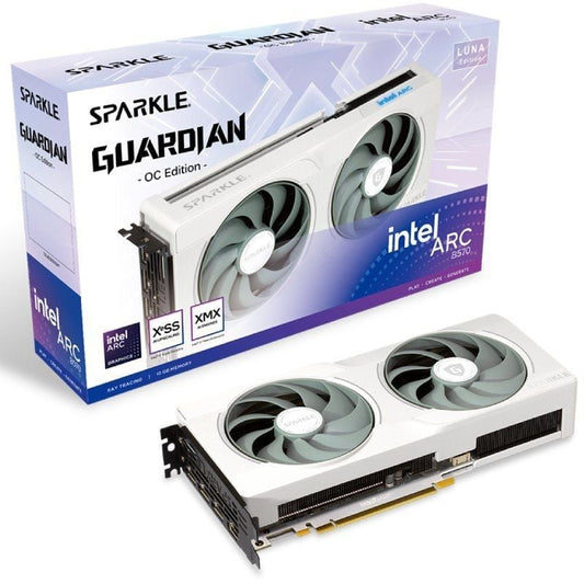 Tarjeta Gráfica Sparkle Intel Arc B570 Guardian Luna OC Edition
10GB GDDR6