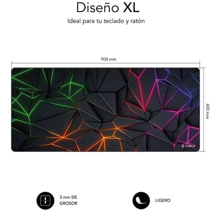 Alfombrilla Subblim Neon Obsidian XL
900 x 400 x 3 mm