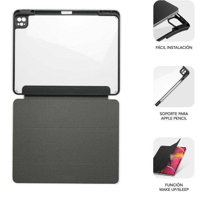Funda Subblim Clear Shock Case para iPad Pro 12.9" 2024 M4
Negra