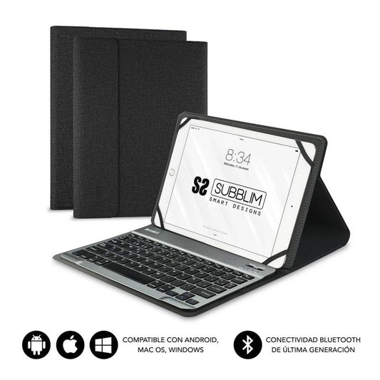 Funda con Teclado Subblim Keytab Pro Bluetooth para Tablets de 10.1"-10.8"
Negra