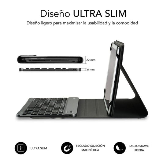 Funda con Teclado Subblim Keytab Pro Bluetooth para Tablets de 10.1"-10.8"
Negra