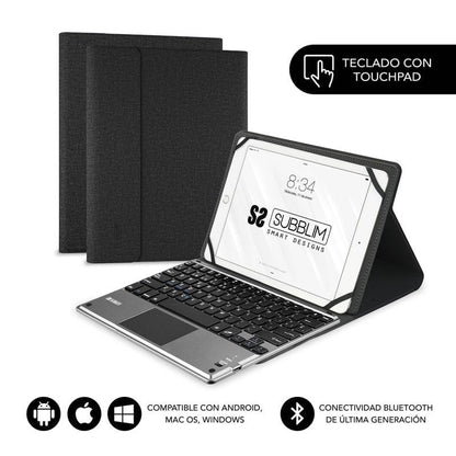 Funda con Teclado Subblim Keytab Pro Bluetooth Touchpad para Tablets de 10.1"-10.8"
Negra