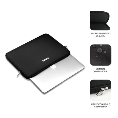 Funda Subblim Business Laptop Sleeve Neoprene V2 para Portátiles hasta 15.6"
Negra