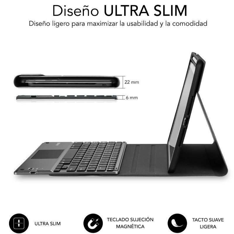 Funda con Teclado Subblim KeyTab Pro BT para Tablet iPad 10.9" 10a Gen
Negra