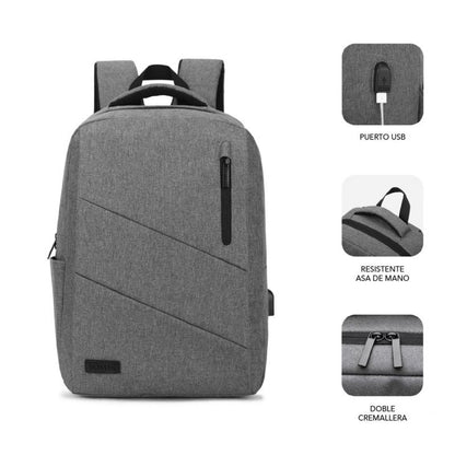 Mochila Subblim City Backpack para Portátiles hasta 15.6"
Puerto USB
Gris