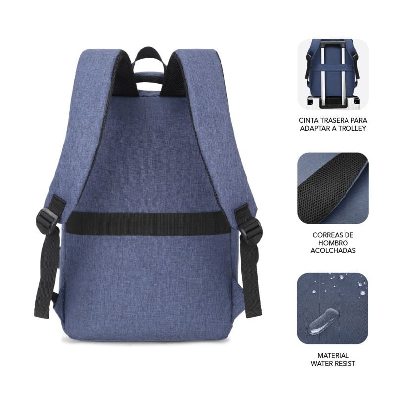 Mochila Subblim City Backpack para Portátiles hasta 15.6"
Puerto USB
Azul