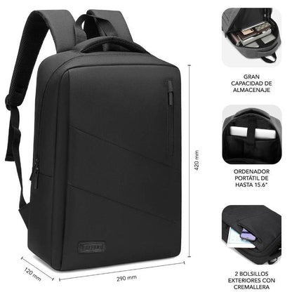 Mochila Subblim City Backpack para Portátiles hasta 15.6"
Puerto USB
Negra