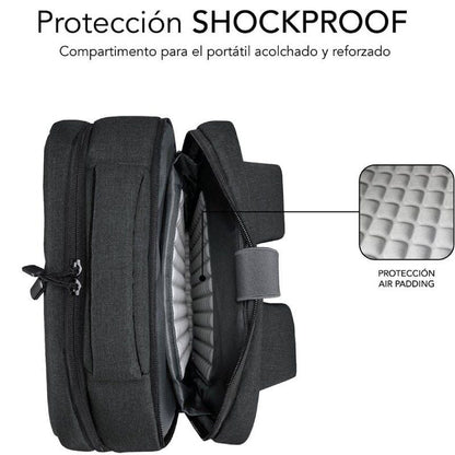 Mochila Subblim Traveller Airpadding Backpack para Portátiles hasta 15.6"
Puerto USB
Gris