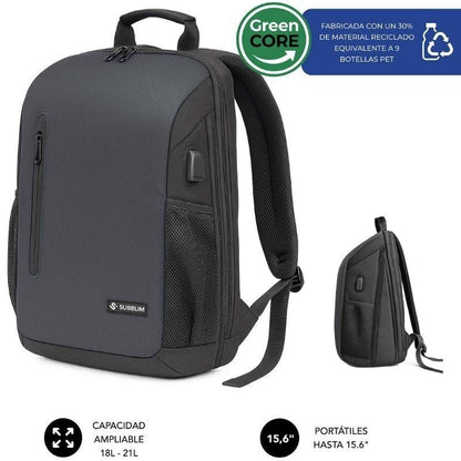 Mochila Subblim Xpand Air Padding Backpack para Portátiles hasta 15.6"
Puerto USB
Negro