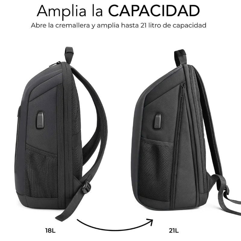 Mochila Subblim Xpand Air Padding Backpack para Portátiles hasta 15.6"
Puerto USB
Negro
