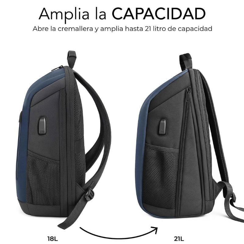 Mochila Subblim Xpand Air Padding Backpack para Portátiles hasta 15.6"
Puerto USB
Azul