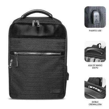 Mochila Subblim Business V2 AP Backpack para Portátiles hasta 15.6"
Puerto USB
Negra