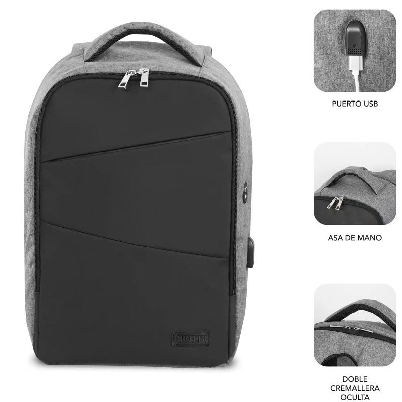 Mochila Subblim Secure V2 AP para Portátiles hasta 15.6"
Puerto USB
Antirrobo
Gris