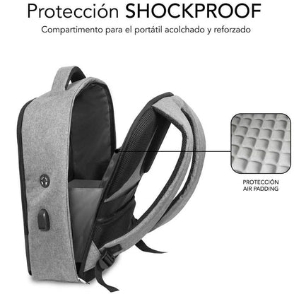 Mochila Subblim Secure V2 AP para Portátiles hasta 15.6"
Puerto USB
Antirrobo
Gris