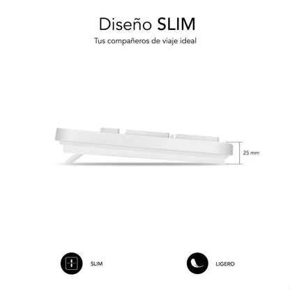Teclado Subblim Business Slim Silencioso
Blanco