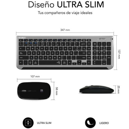 Teclado y Ratón Inalámbrico Subblim Combo Dual Prestige Extendido
