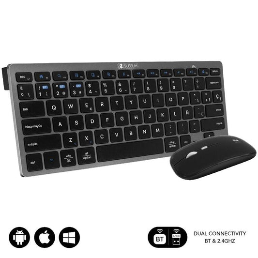 Teclado y Ratón Inalámbrico Subblim OCO020 Combo Multidispositivo Compacto
Gris