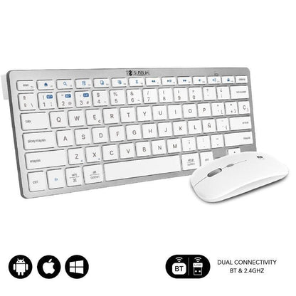 Teclado y Ratón Inalámbrico Subblim OCO010 Combo Multidispositivo Compacto
Plata