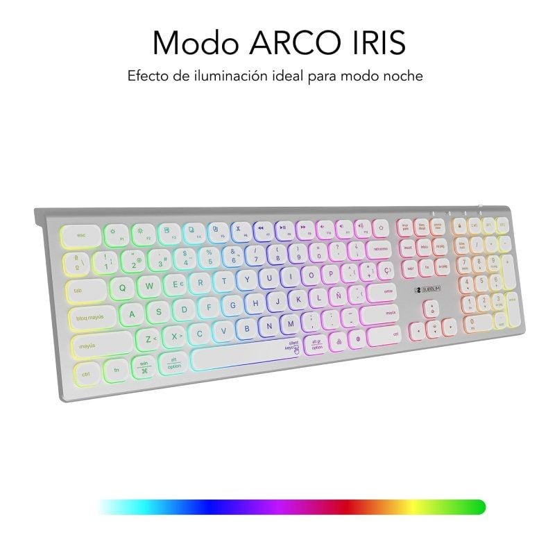 Teclado Inalámbrico Subblim Master
Plata y Blanco